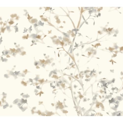 Inspired by Color by York Wallcoverings ON1609 Grey Sunlit Branches Wallpaper