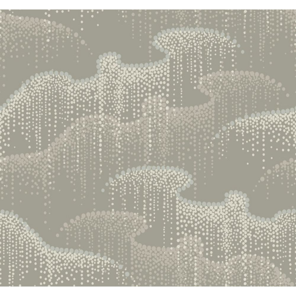 York Designer Series OS4262 Modern Nature 2nd Edition Moonlight Pearls Wallpaper in Taupe