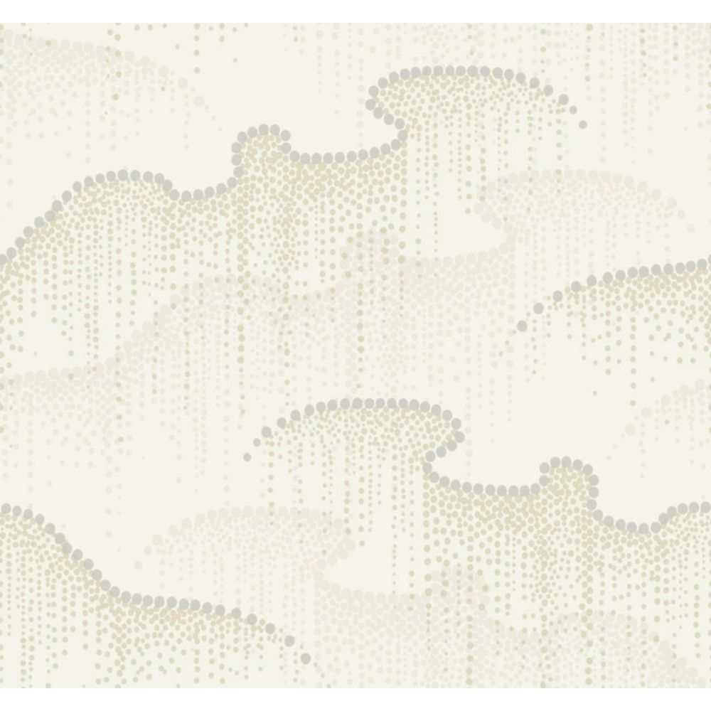 York Designer Series OS4266 Modern Nature 2nd Edition Moonlight Pearls Wallpaper in Cream