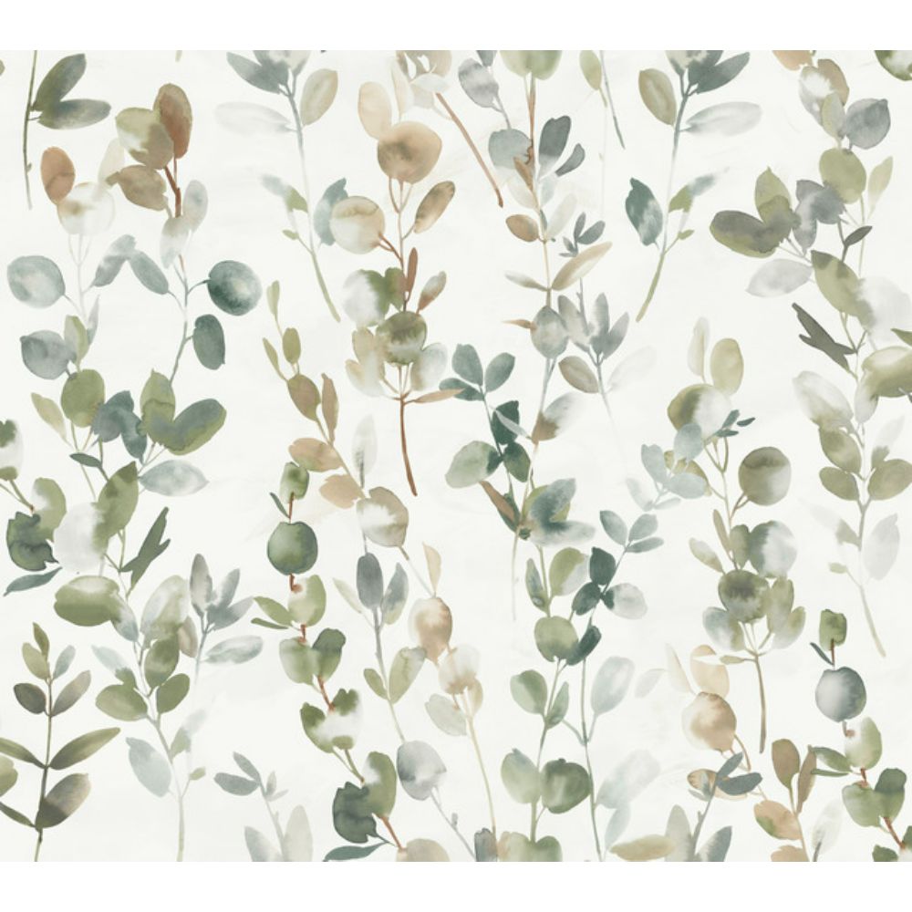 York Designer Series OS4311 Modern Nature 2nd Edition Joyful Eucalyptus Wallpaper in Green
