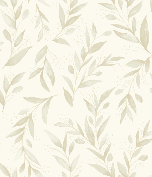 York Designer Series PSW1158RL Magnolia Home Olive Branch Peel and Stick Wallpaper
