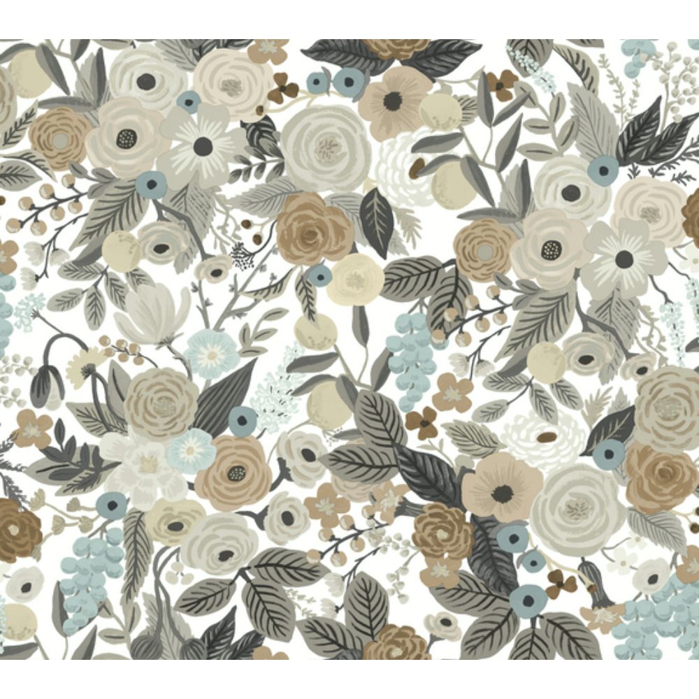 York PSW1202RL Rifle Garden Party Peel and Stick Wallpaper in Neutrals