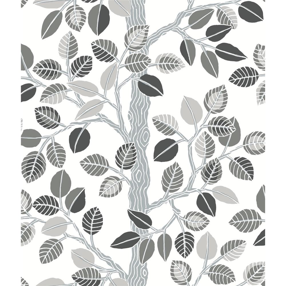 Premium Peel + Stick by York PSW1210RL Whimsy Forest Leaves Peel and Stick Wallpaper in Neutral