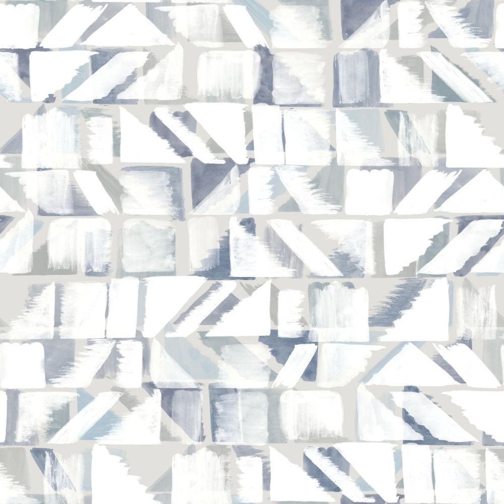 York PSW1221RL Risky Business III Refraction Peel & Stick Wallcovering in Blue/Gray