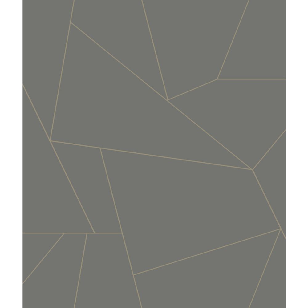 York PSW1233RL Risky Business III Fractured Prism Peel & Stick Wallcovering in Gray/Glint