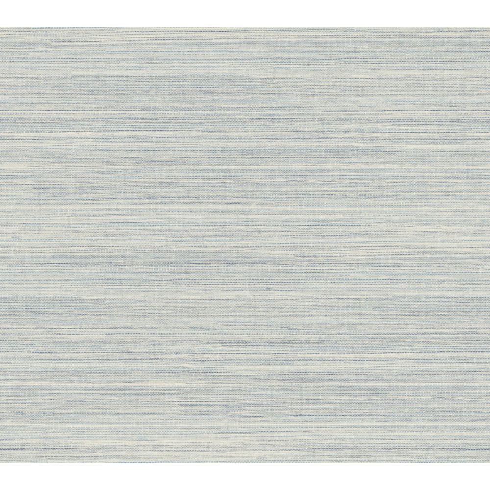 York PSW1281RL Grasscloth, Wood & Stone Blue Cattail Weave Peel & Stick Wallpaper