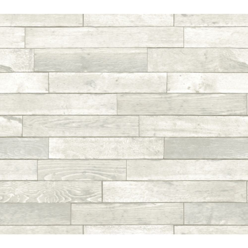 York PSW1293RL Grasscloth, Wood & Stone White Warehouse Planks Peel & Stick Wallpaper