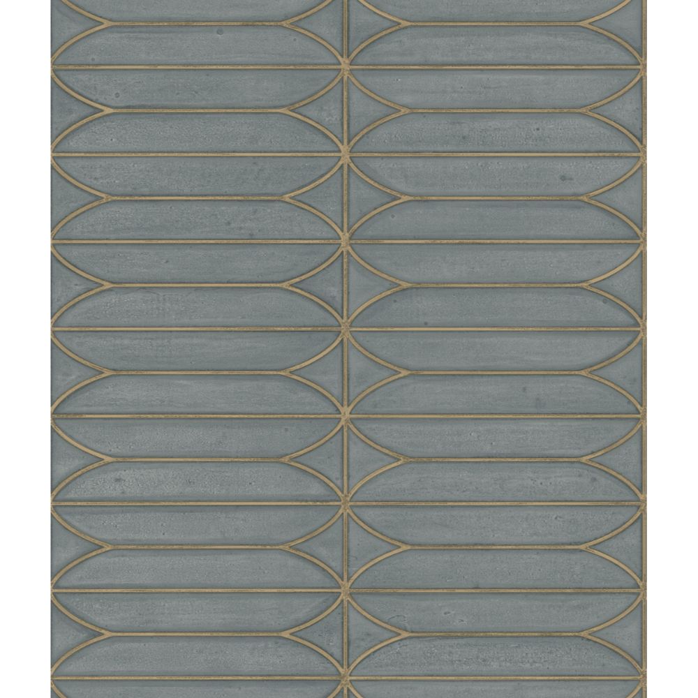 York Designer Series PSW1410RL Simply Candice Pavilion Peel & Stick Wallpaper in Charcoal