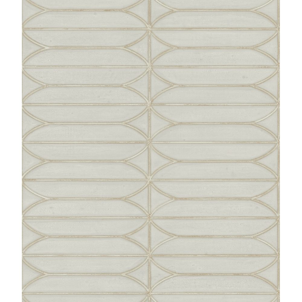 York Designer Series PSW1411RL Simply Candice Pavilion Peel & Stick Wallpaper in Taupe