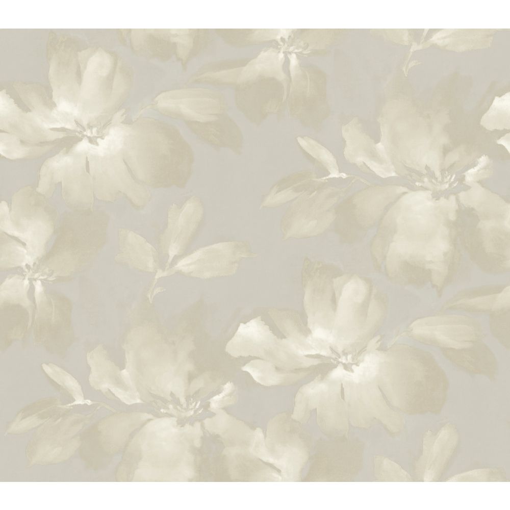 York Designer Series PSW1414RL Simply Candice Midnight Blooms Peel & Stick Wallpaper in Neutral
