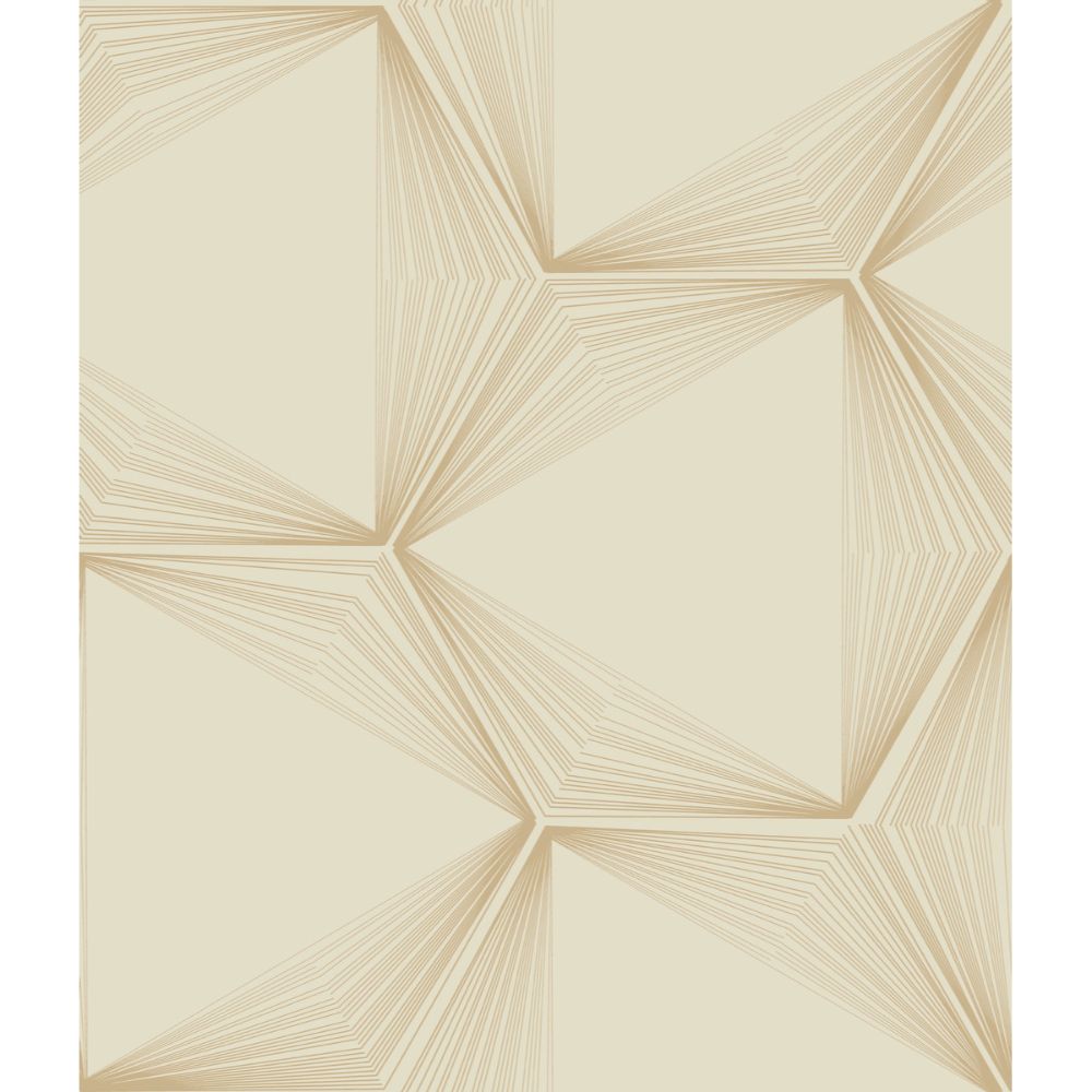 York Designer Series PSW1416RL Simply Candice Honeycomb Peel & Stick Wallpaper in Sand & Gold