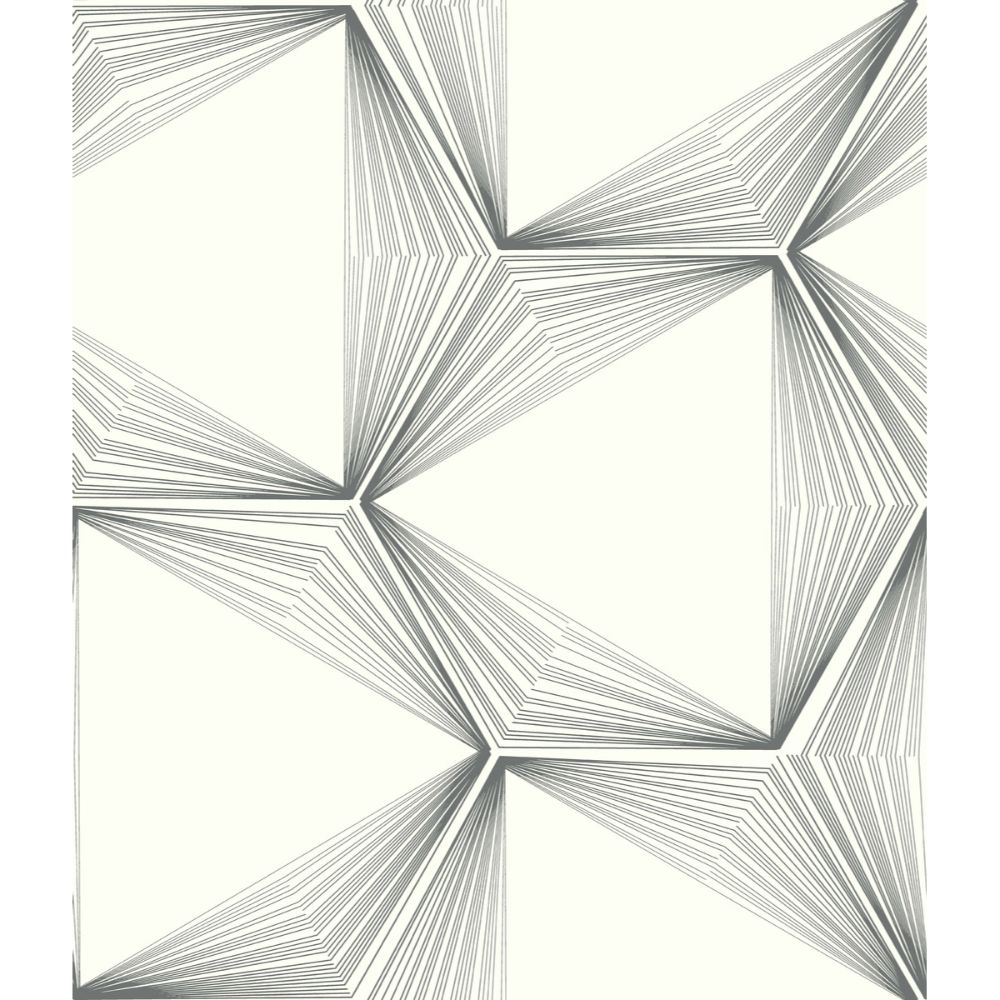 York Designer Series PSW1417RL Simply Candice Honeycomb Peel & Stick Wallpaper in Charcoal