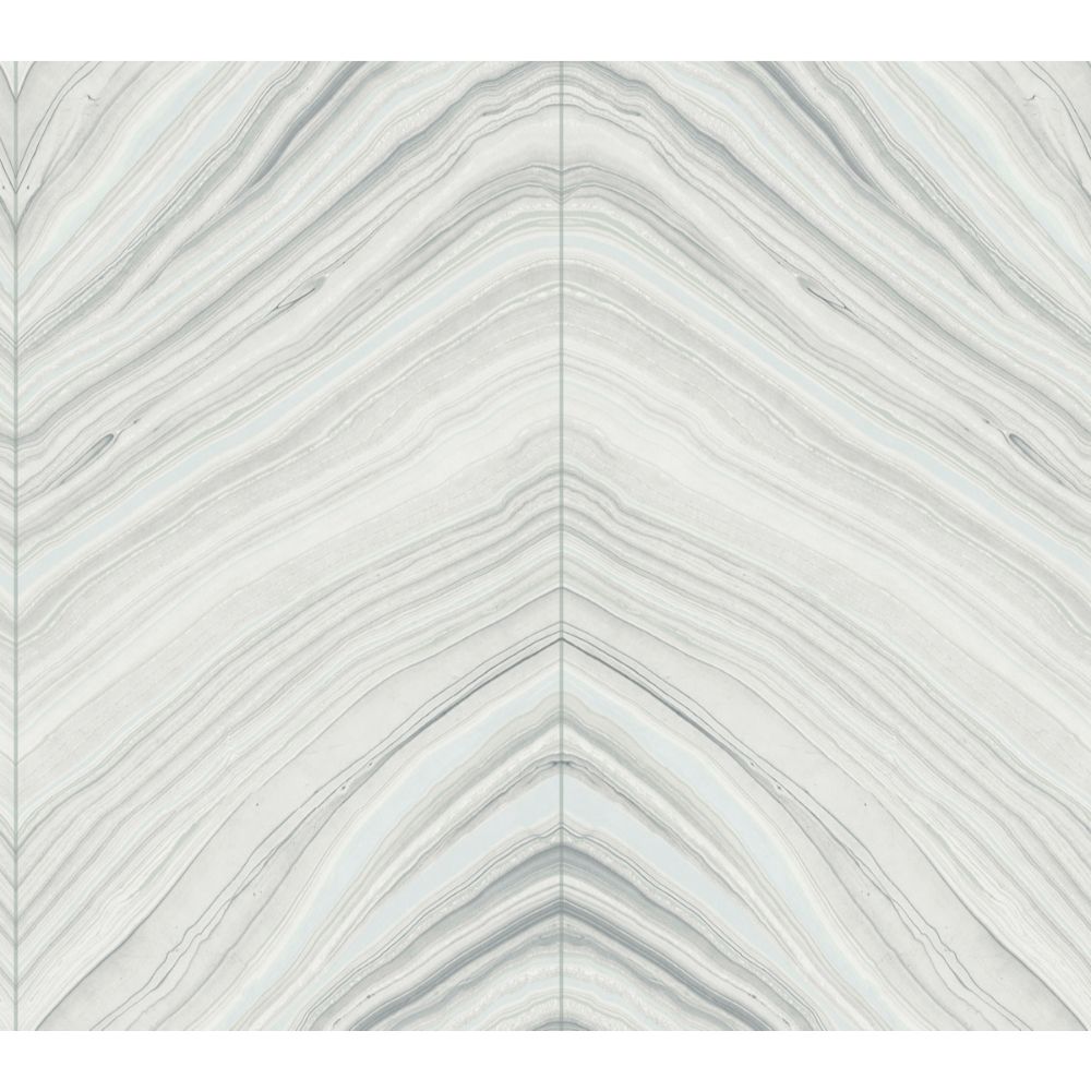 York Designer Series PSW1422RL Simply Candice Onyx Strata Peel & Stick Wallpaper in Sheer Grey