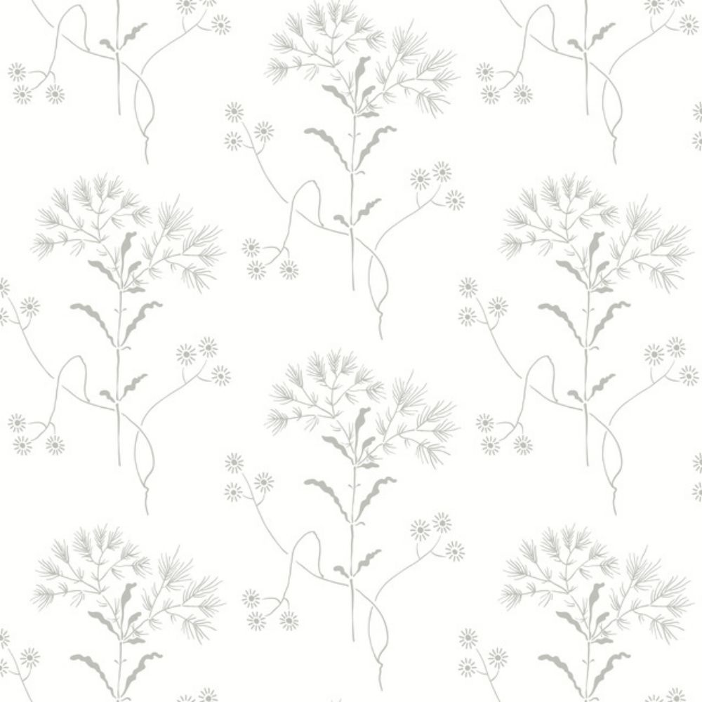 Magnolia Home PSW1502RL Magnolia Home Grey Wildflower Peel & Stick Wallpaper