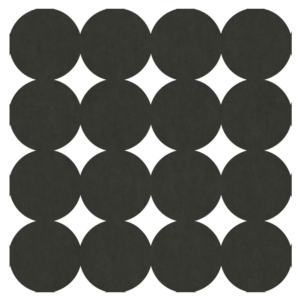 York QWS1017 Modern Circles Acoustical Peel and Stick Tiles in Charcoal