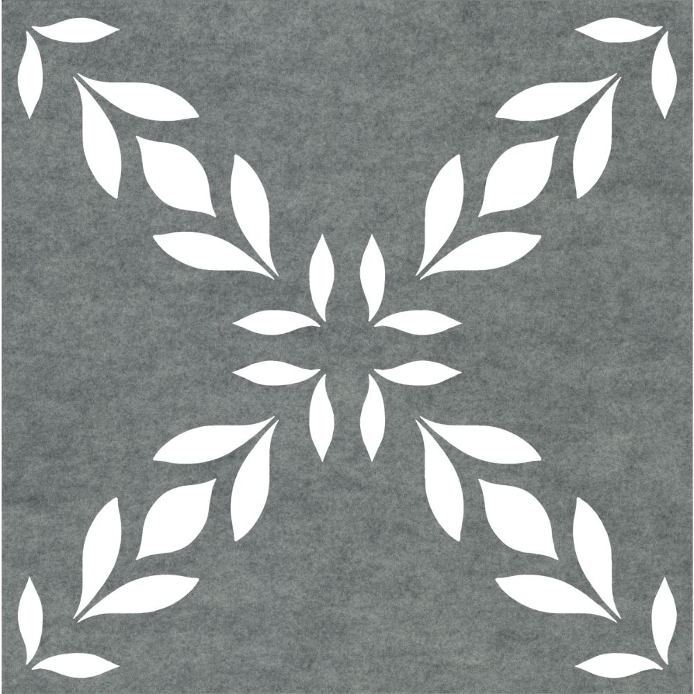 York QWS1022 Botanical Trellis Acoustical Peel and Stick Tiles in Light Gray