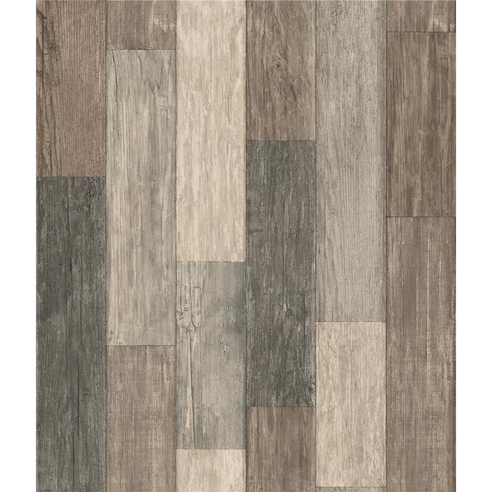 RoomMates by York RMK10841WP Dark Weathered Plank Peel & Stick Wallpaper