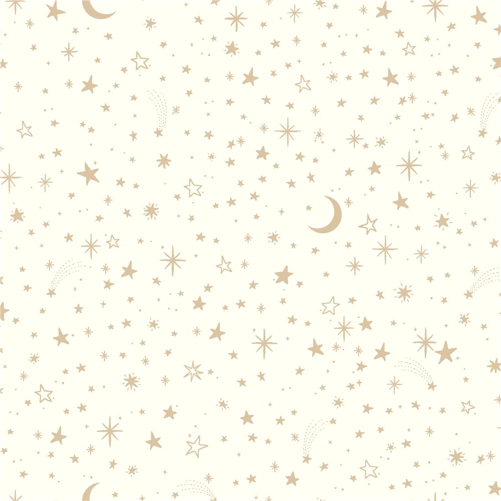RoomMates by York RMK10850WP Twinkle Little Star Gold Peel & Stick Wallpaper