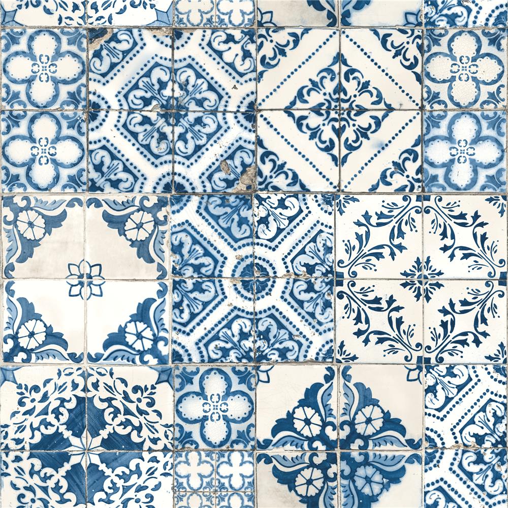 RoomMates by York RMK11083WP Mediterranian Tile Peel & Stick Wallpaper