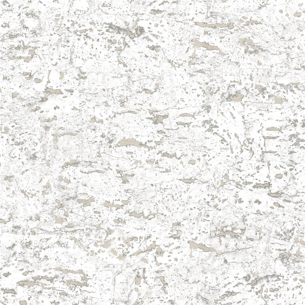 RoomMates by York RMK11194WP Faux Cork White Peel & Stick Wallpaper