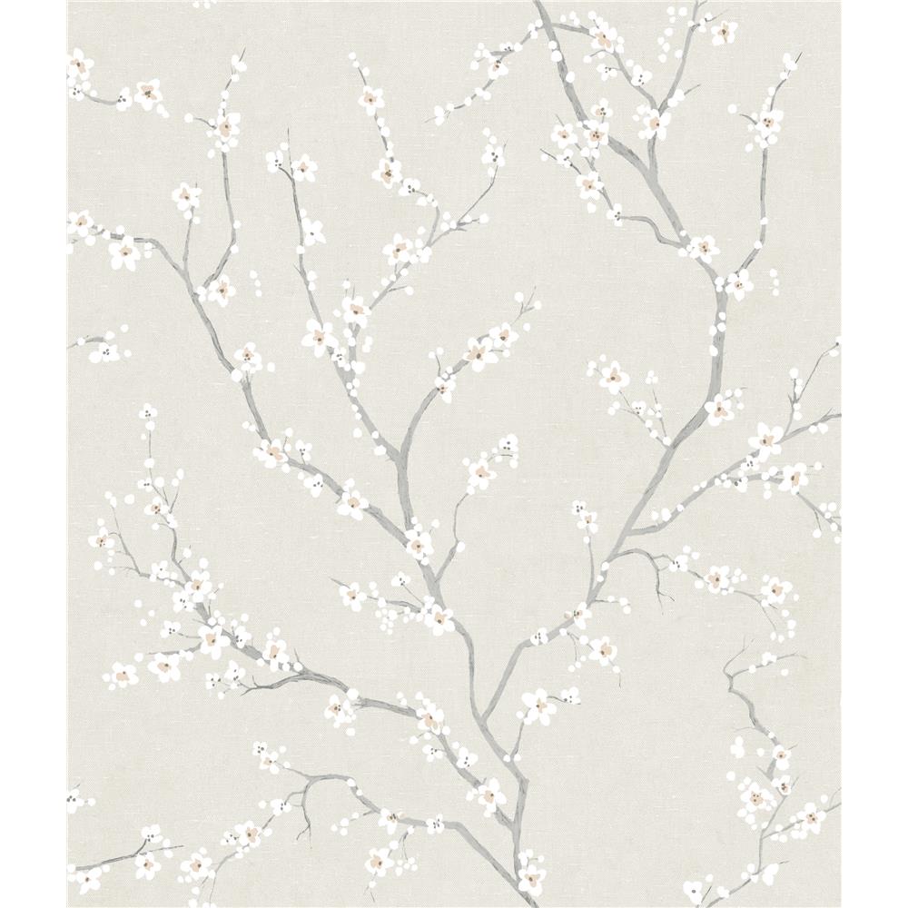 RoomMates by York RMK11271WP Beige Cherry Blossom Peel & Stick Wallpaper