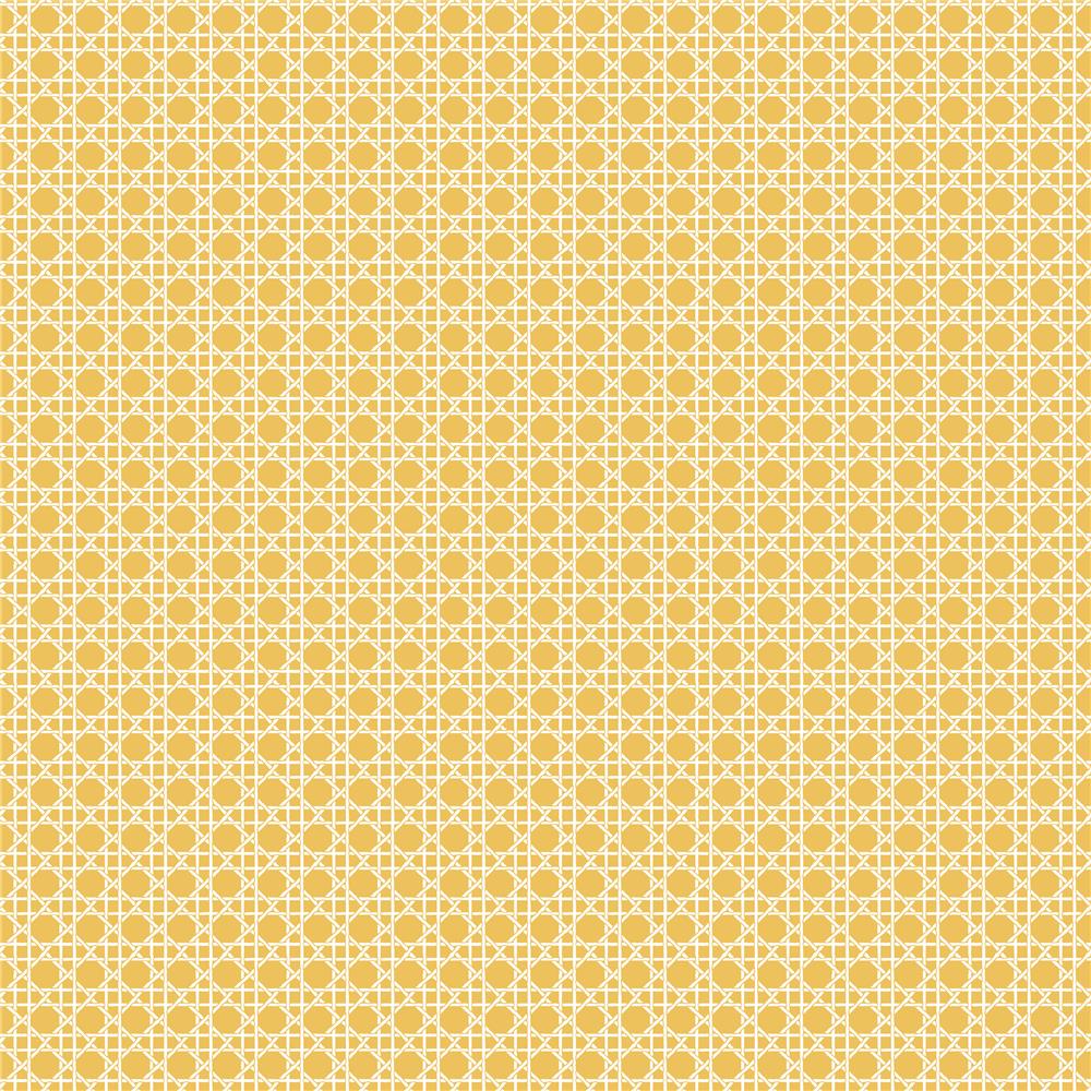 RoomMates by York RMK11304RL Yellow Caning Peel & Stick Wallpaper In Yellow