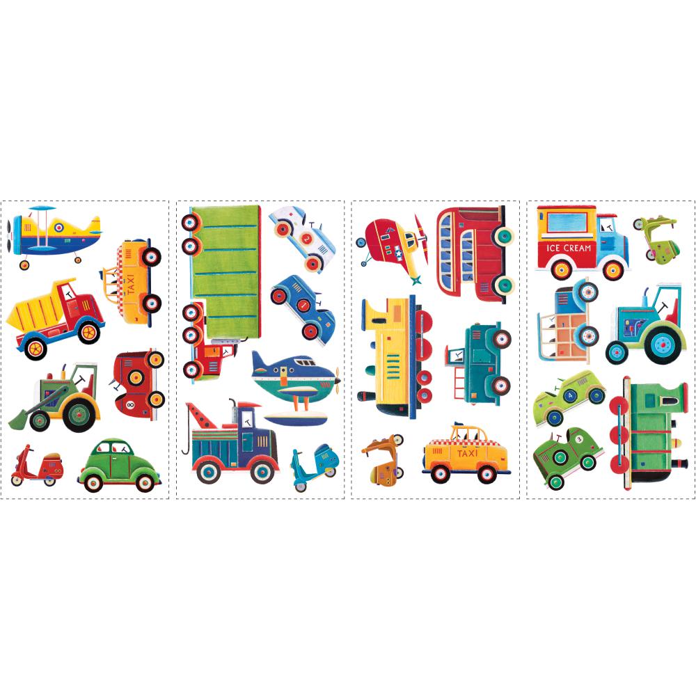 RoomMates by York RMK1132SCS Transportation Peel & Stick Wall Decals In Multi