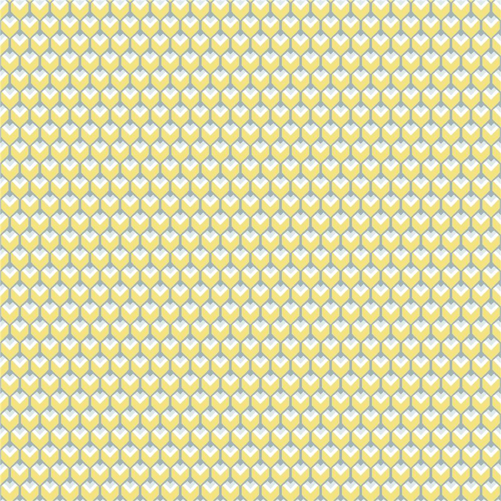 RoomMates by York RMK11337RL 3D Petite Hexagons Peel & Stick Wallpaper In Yellow