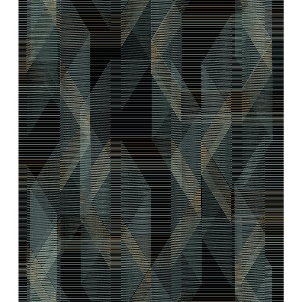 RoomMates by York RMK11349RL Debonair Geometric Peel & Stick Wallpaper Black