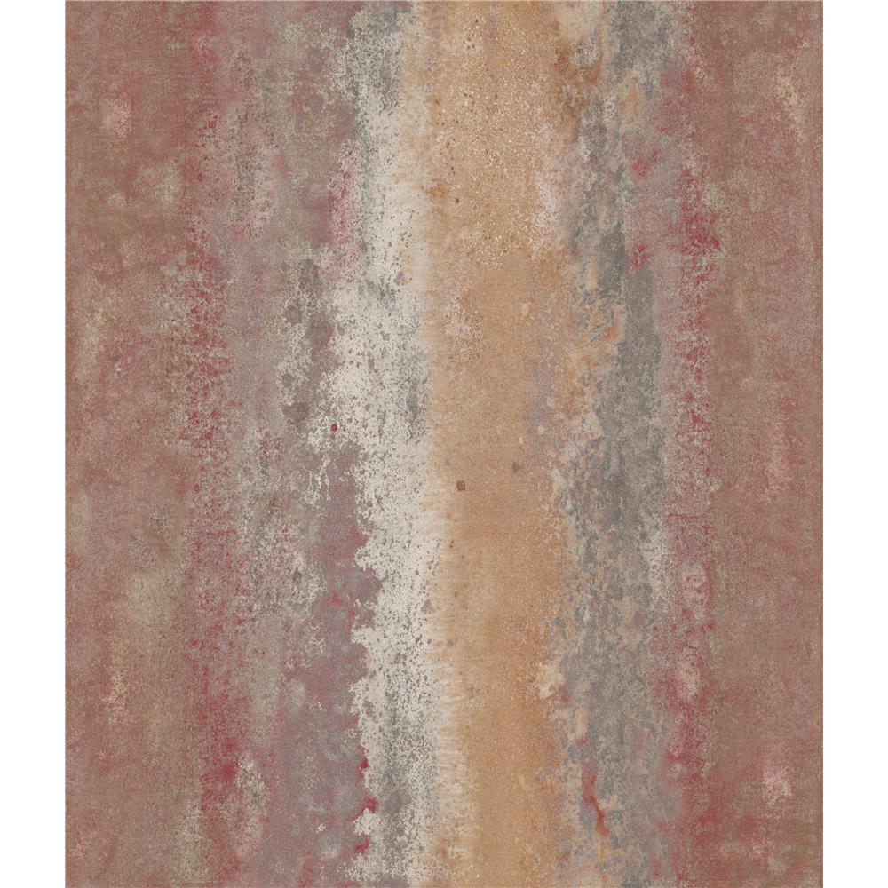 RoomMates by York RMK11378WP Oxidized Metal Peel & Stick Wallpaper Red