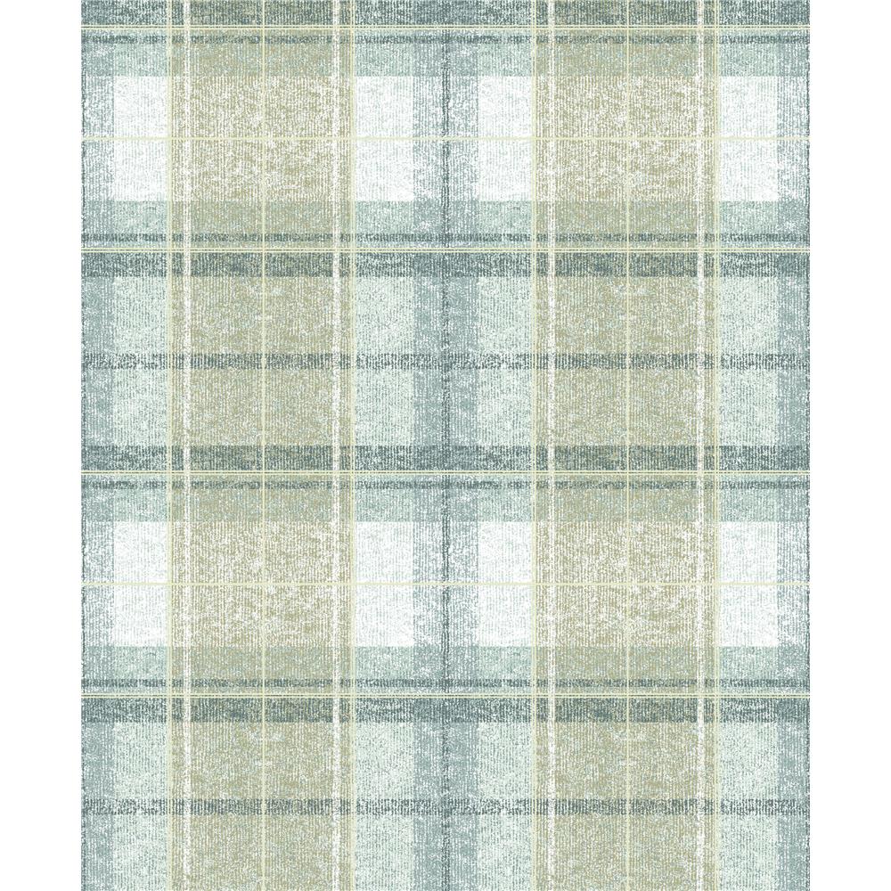 RoomMates by York RMK11396RL Tweed Plaid Peel & Stick Wallpaper In Grey