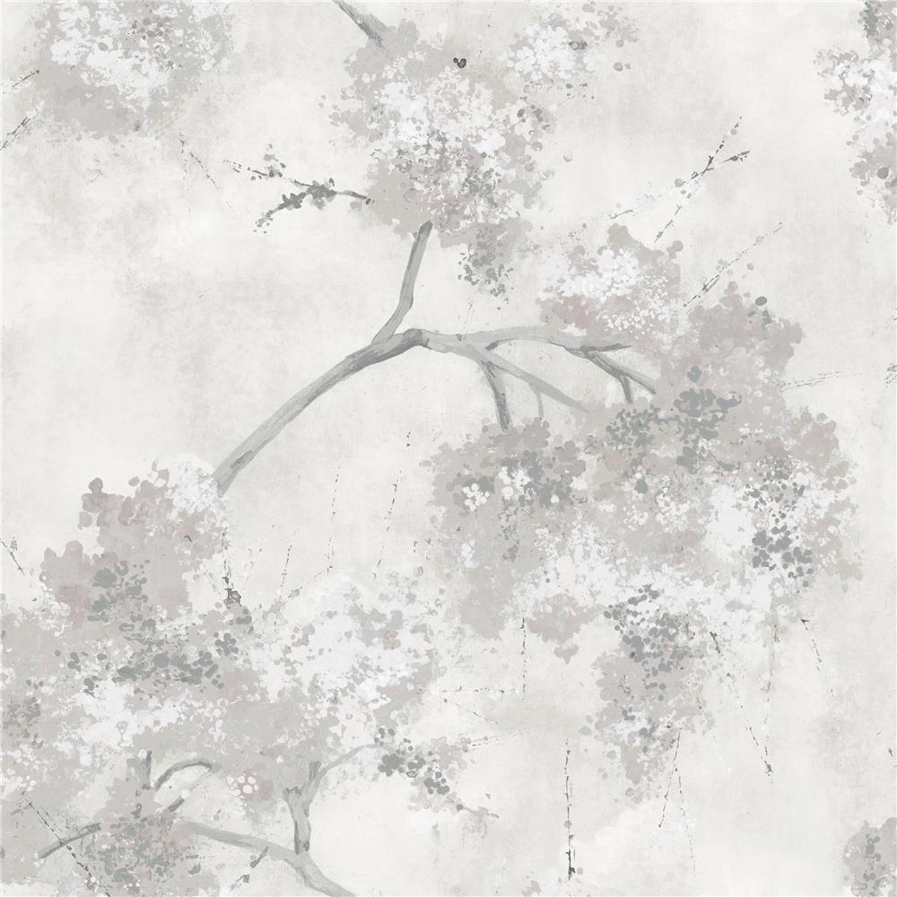 RoomMates by York RMK11462RL Weeping Cherry Tree Blossom Peel & Stick Wallpaper In Beige