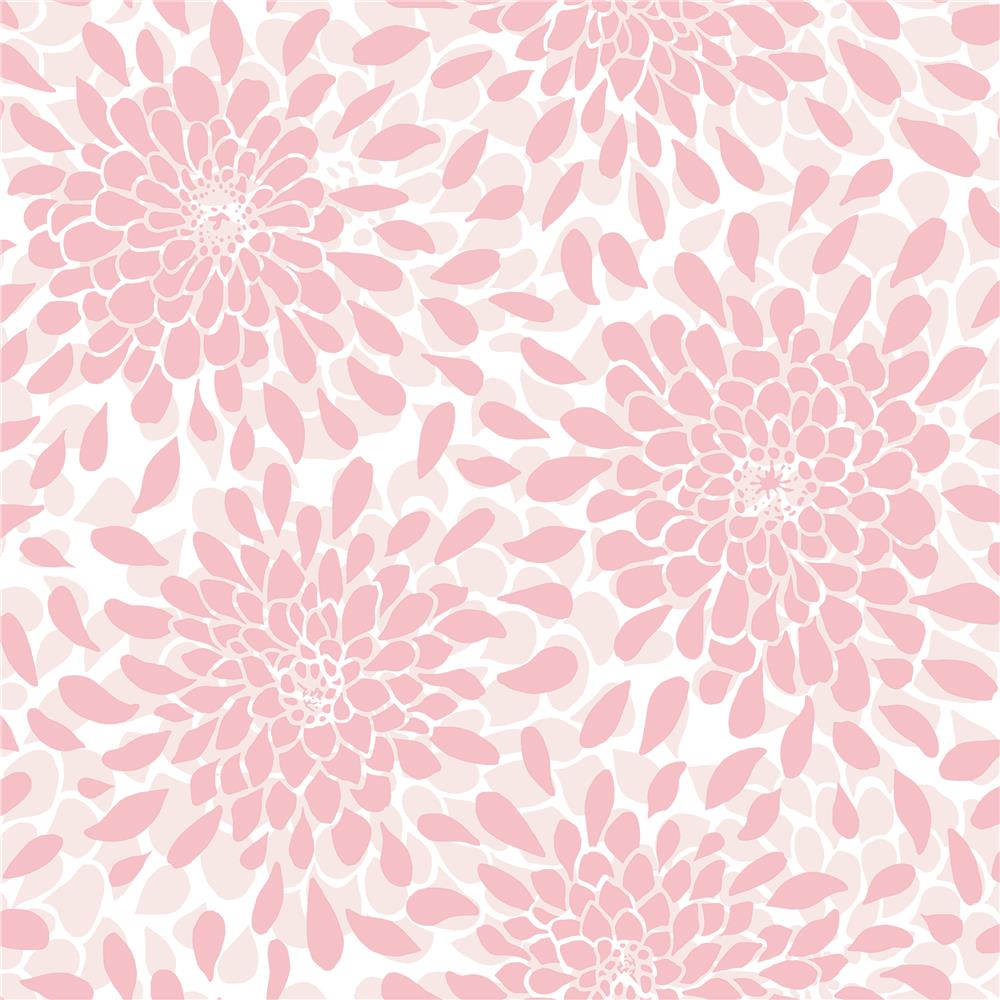 RoomMates by York RMK11479WP Toss The Bouquet Peel & Stick Wallpaper In Pink