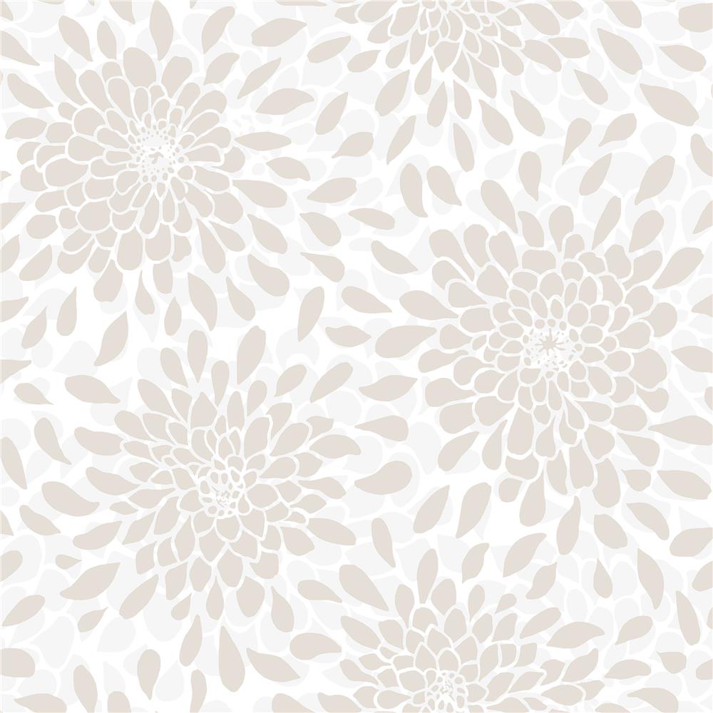 RoomMates by York RMK11480WP Toss The Bouquet Peel & Stick Wallpaper In Beige