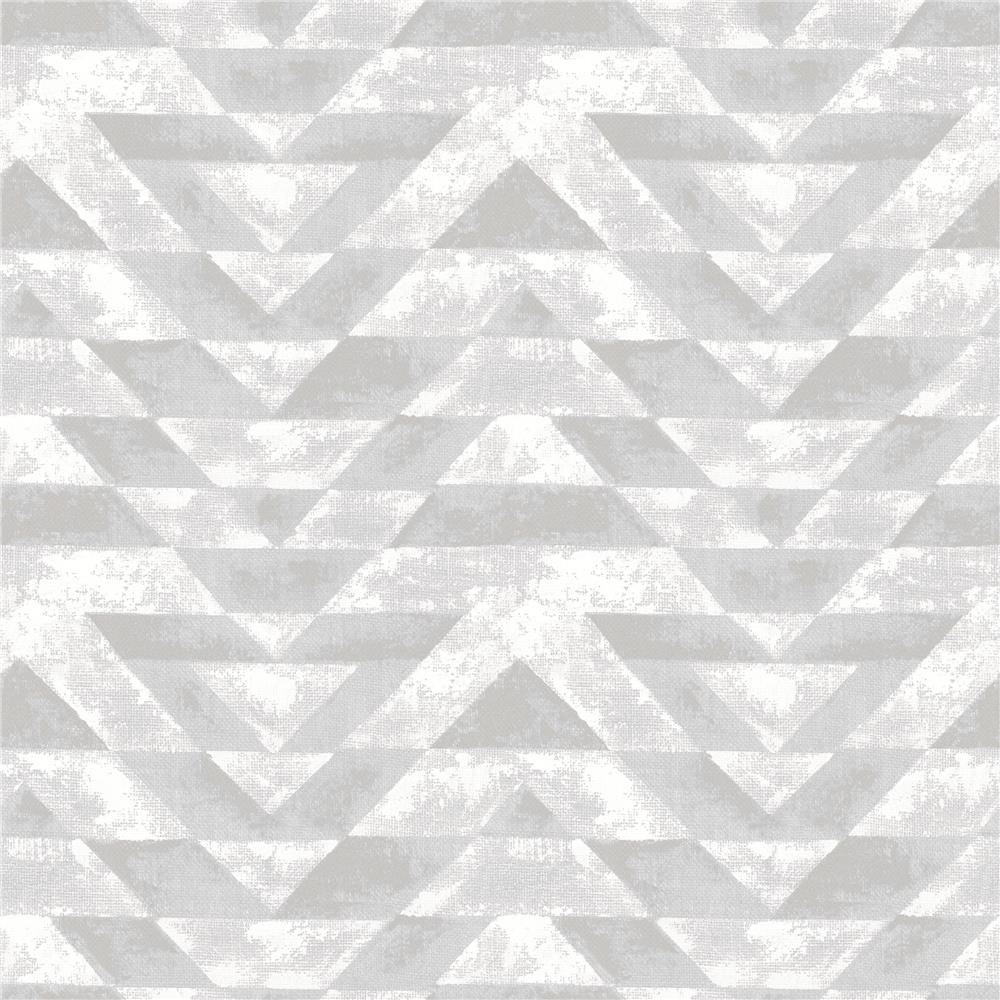RoomMates by York RMK11524WP Southwest Geometric Peel & Stick Wallpaper In Lt Grey; White