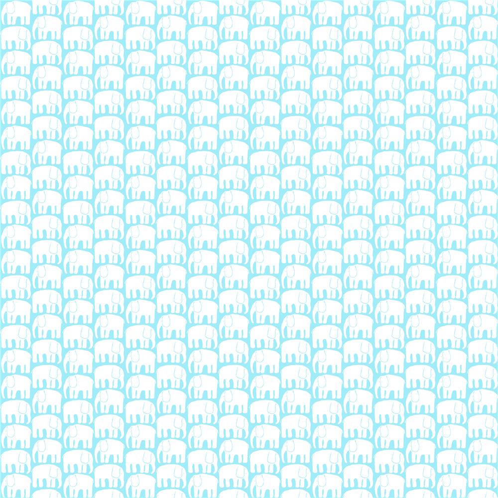 RoomMates by York RMK11526RL Elefantti Peel & Stick Wallpaper In Blue; White