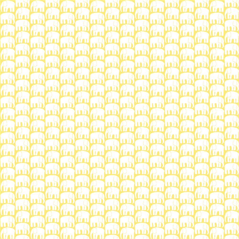 RoomMates by York RMK11528RL Elefantti Peel & Stick Wallpaper In Yellow; White