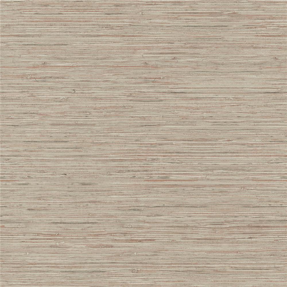 RoomMates by York RMK11560WP Grasscloth Peel & Stick Wallpaper In Pink; Taupe