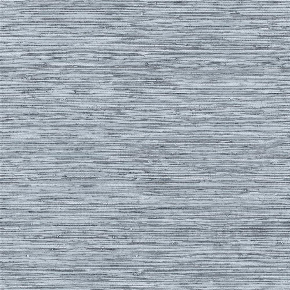 RoomMates by York RMK11561WP Grasscloth Peel & Stick Wallpaper In Blue; Grey