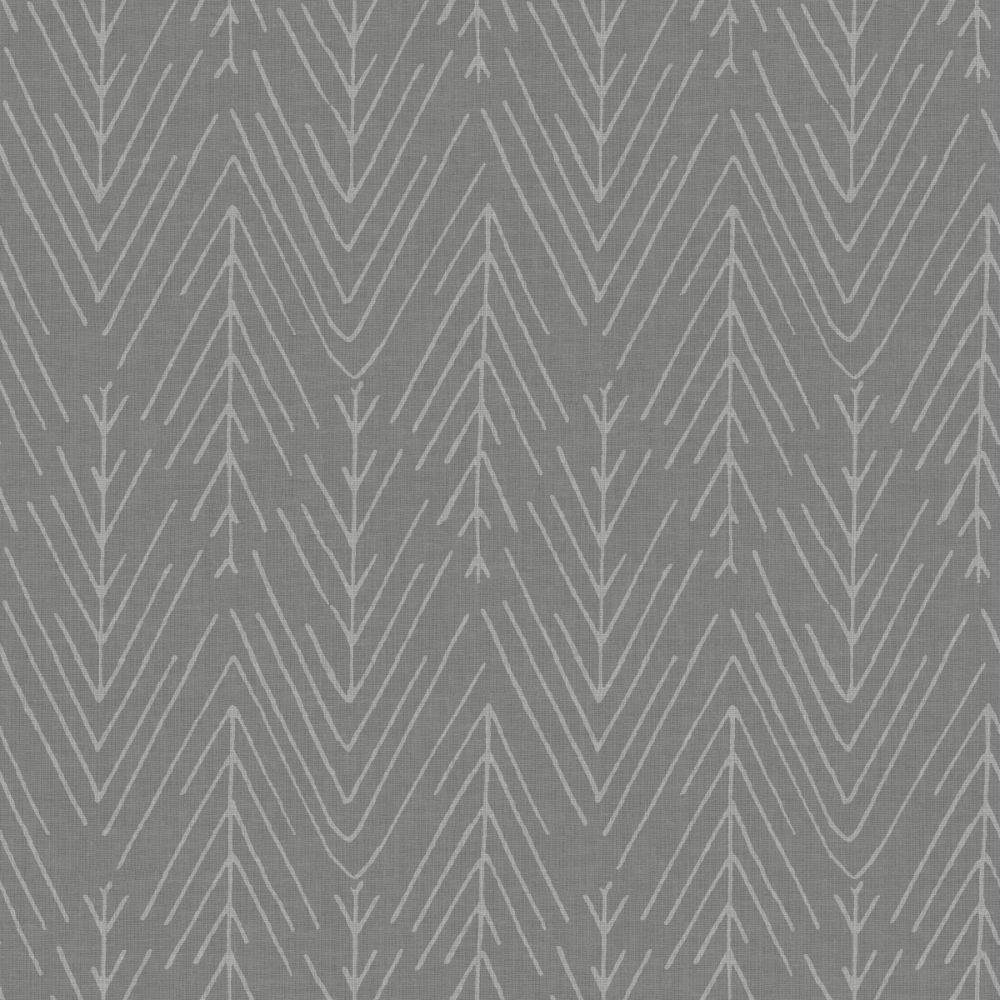 Roommates by York RMK11674WP TWIG HYGGE HERRINGBONE PEEL & STICK WALLPAPER in grey; charcoal