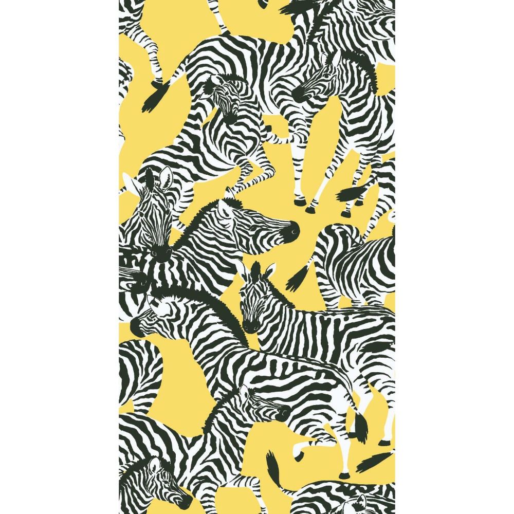 RoomMates by York RMK11880RL Herd Together Peel & Stick Wallpaper in Yellow, White