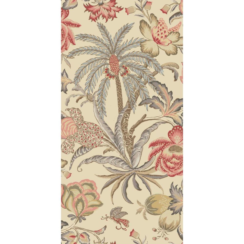 RoomMates by York RMK11882RL Exotic Curiosity Peel & Stick Wallpaper in Taupe, Pink