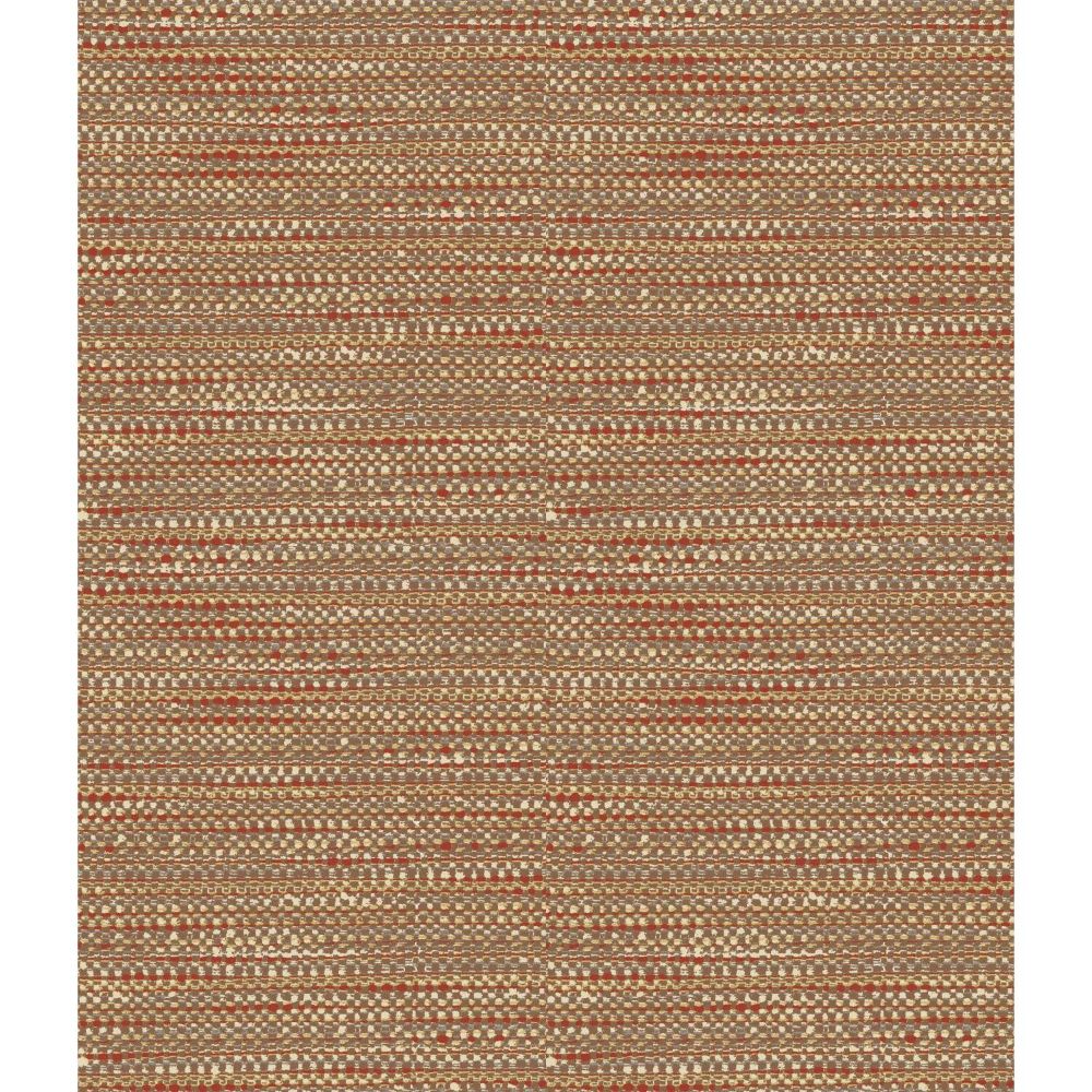 RoomMates by York RMK11891RL Tabby Peel & Stick Wallpaper in Red, Taupe