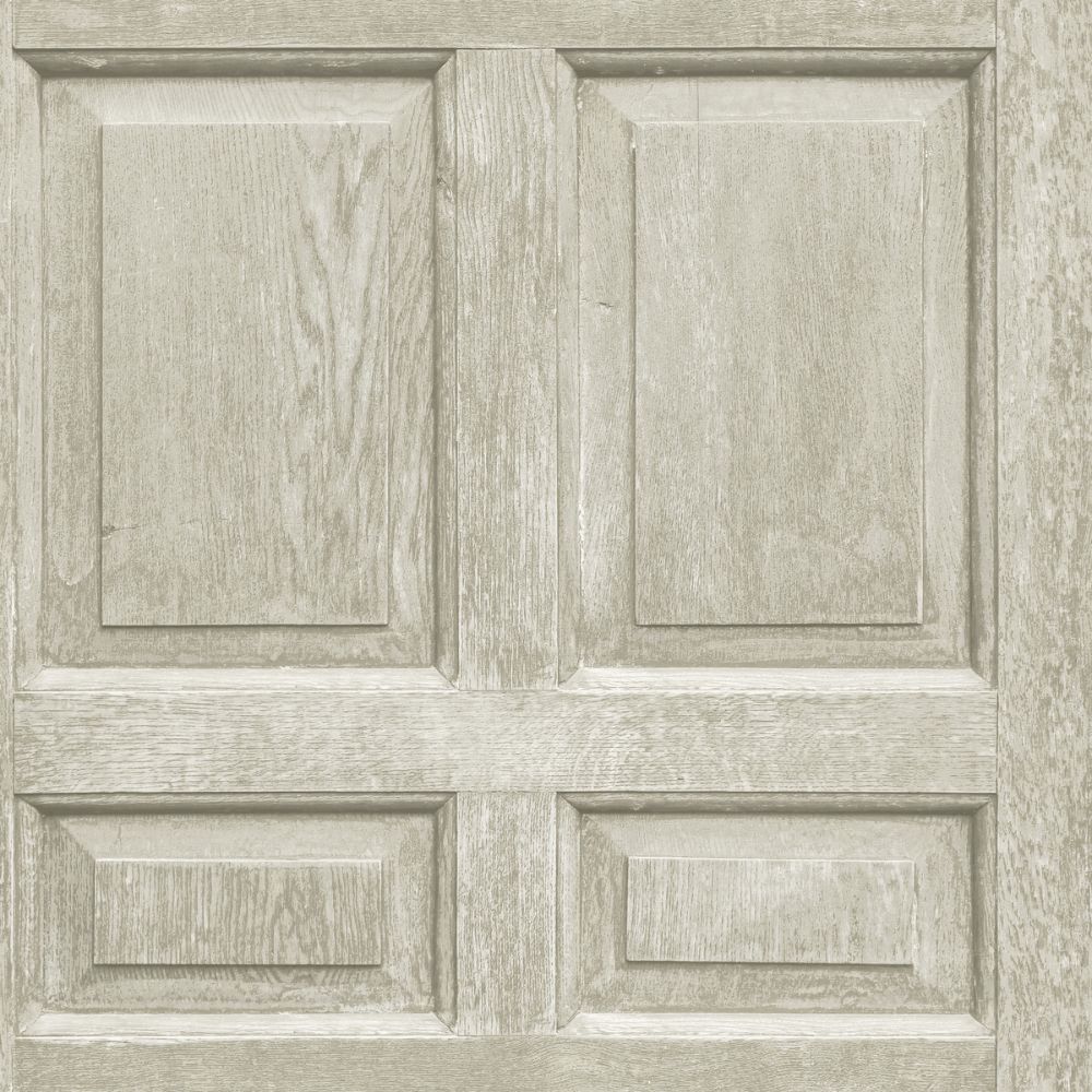 RoomMates by York RMK12003WP Beveled Wood Paneling Peel & Stick Wallcovering in Brown / Beige