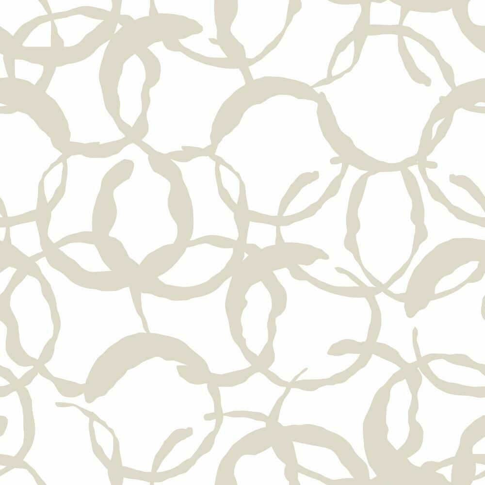 RoomMates by York RMK12087RL Scattered Rings Peel & Stick Wallpaper in Grey, White