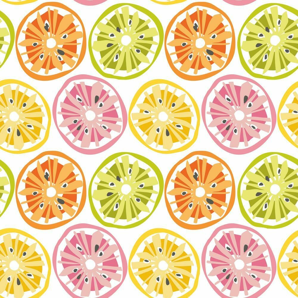 RoomMates by York RMK12095RL Citrus Sweet Peel & Stick Wallpaper in Pink, Yellow