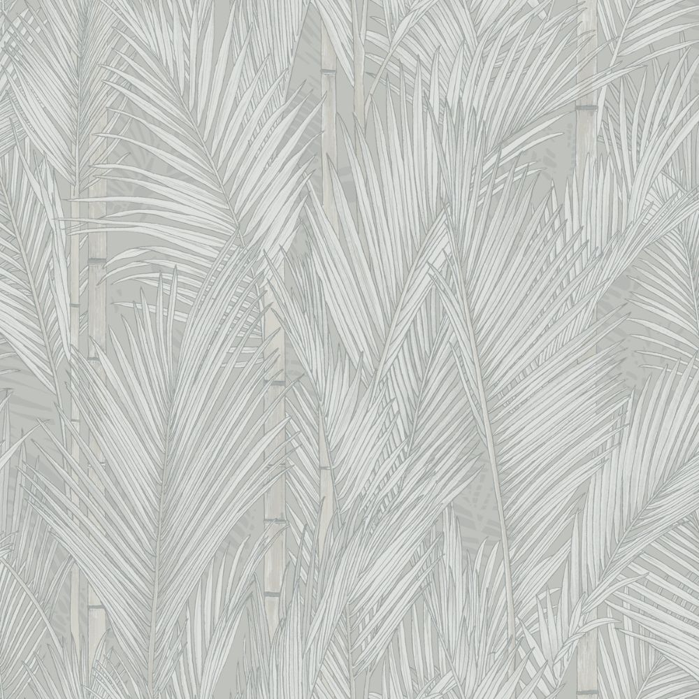 RoomMates by York RMK12102WP Swaying Fronds Peel & Stick Wallcovering in Grey