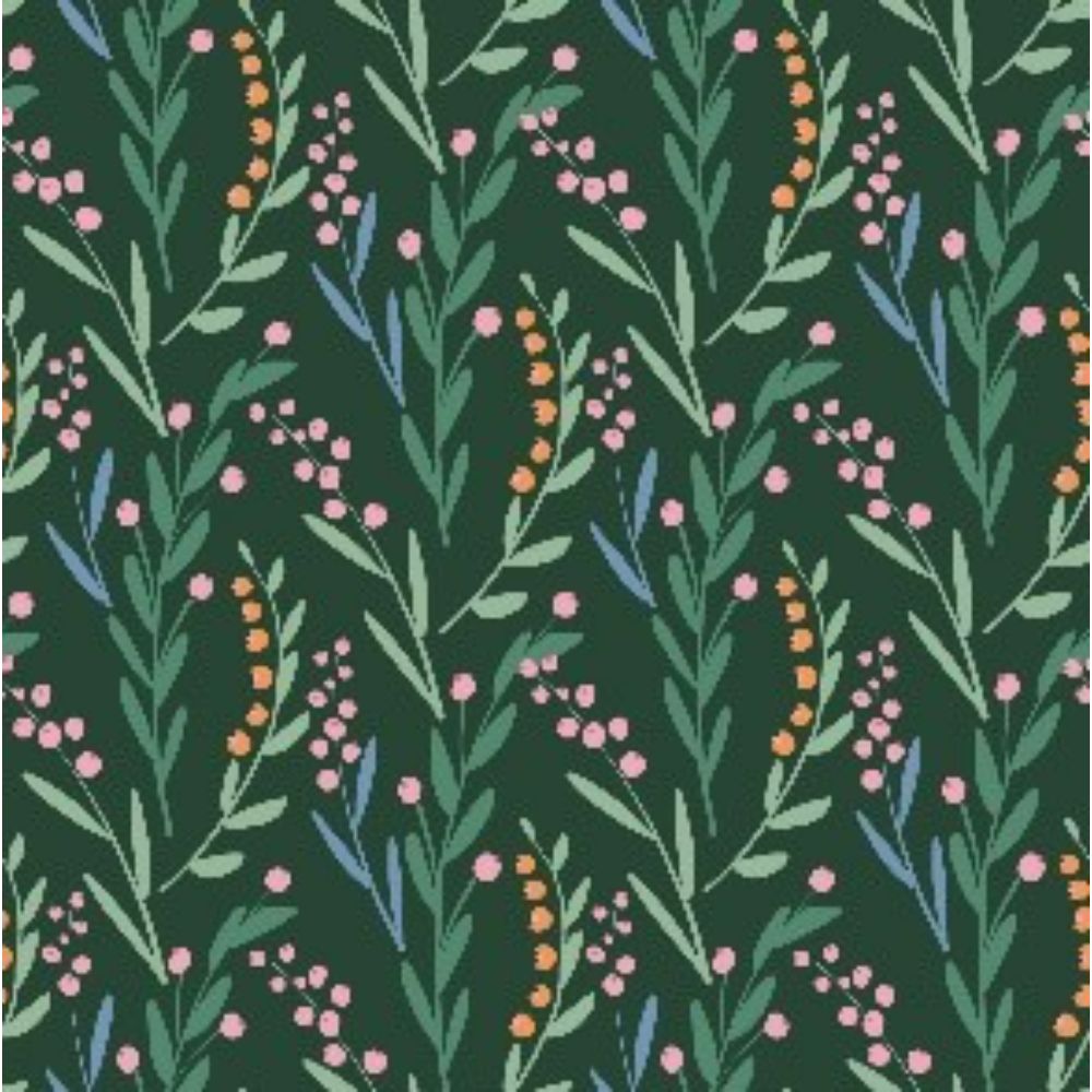 RoomMates by York RMK12167PLW RoomMates Budding Branches Peel & Stick Wallpaper in Green, Pink, Orange, Blue