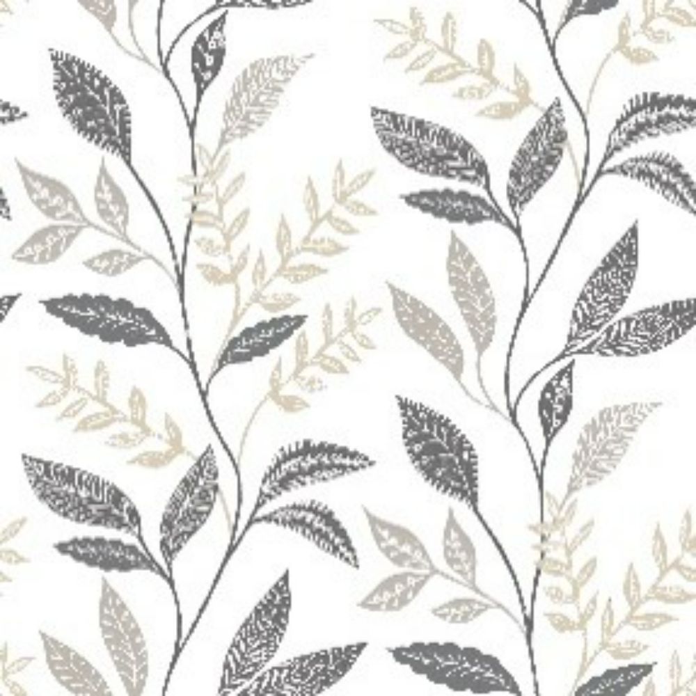 RoomMates by York RMK12178PLW RoomMates Cottage Vine Peel & Stick Wallpaper in Grey, Taupe