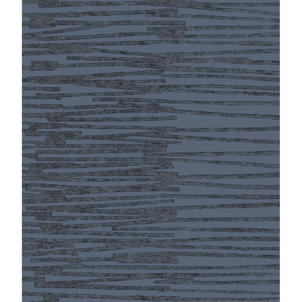 RoomMates by York RMK12222PL Burundi Thatch Peel & Stick Wallcovering in Blue / Navy